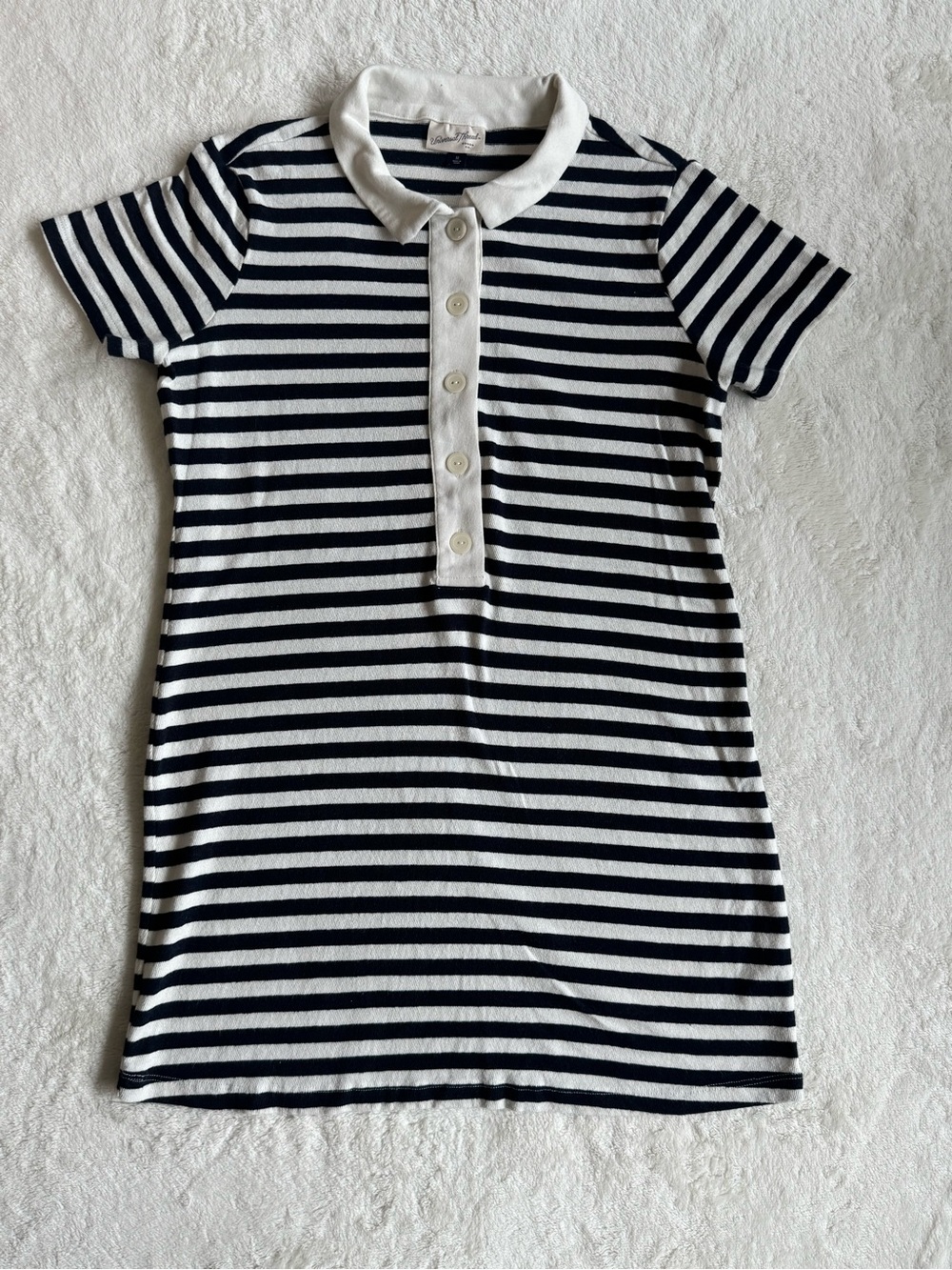 Universal Thread Striped Polo Mini Dress — Medium